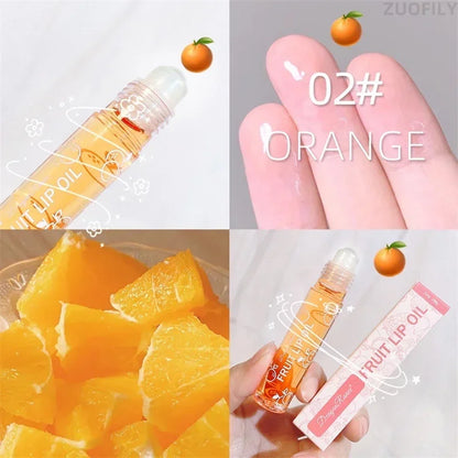 Fresh Fruit Roll-on Lip Balm Lip Makeup Primer Moisturizing Clear Transparent Lipoil Long Lasting Hydrating Lip Gloss Cosmetics