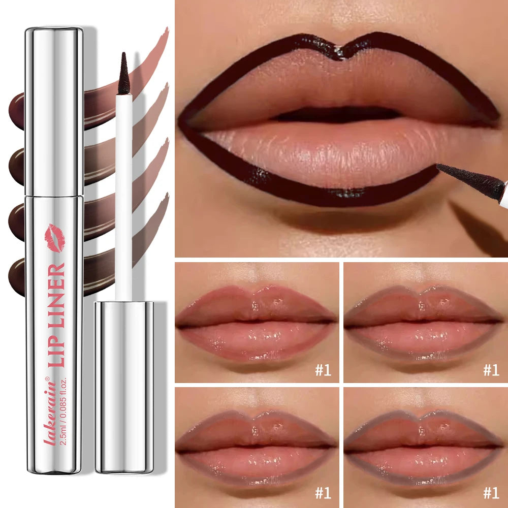 Lakerain Peel Off Lip Liner Waterproof Smudge-proof Lip Liner Long Lasting Color Non-fading Hydrate Nourish Lip Contour Makeup
