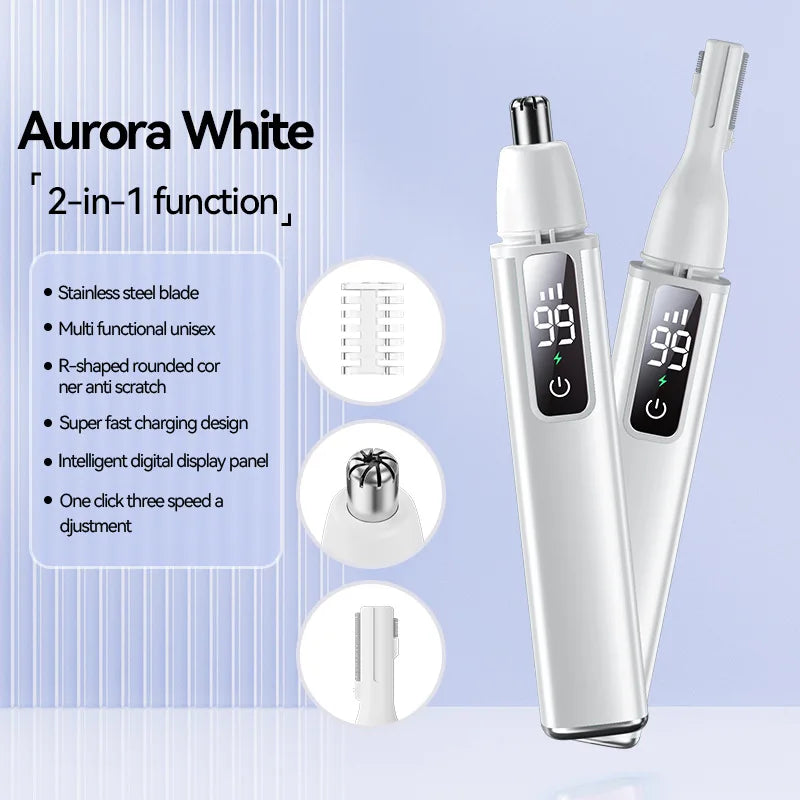 Electric Eyebrow Trimmer Type -c Charging Face Eyebrow Shaver Eye Brow Epilator Nose Hair Trimmer Security Painless Beauty
