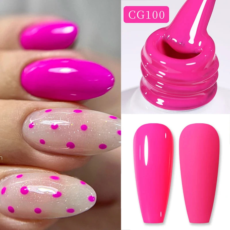 BORN PRETTY 10ml Nude Pink Gel Nail Polish Varnis Semi Permanent Nail Gel Varnish Soak Off UV Gel for Valentine's Day Gift Nails