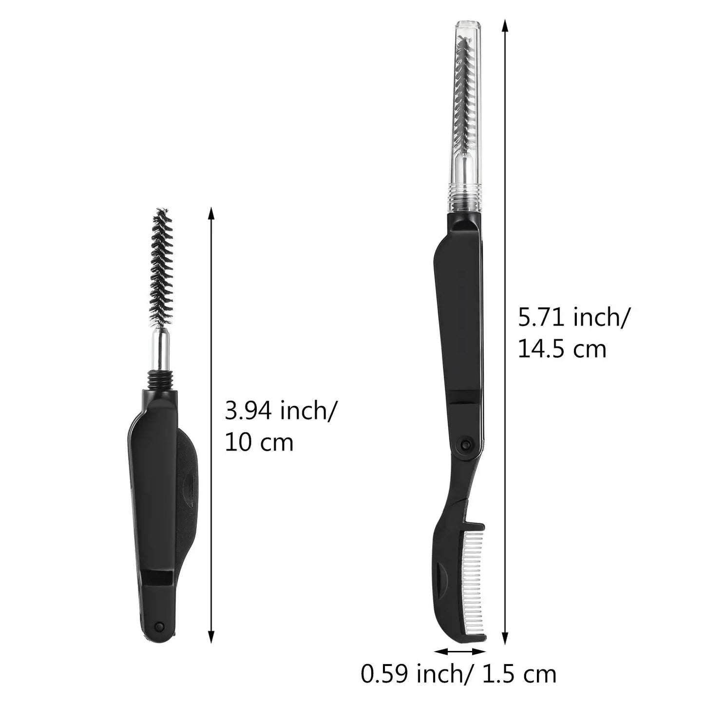3PCS Stainless Steel Dual-Ended Eyelash Comb & Eyebrow Brush – Makeup Artist-Recommended Beauty Tool