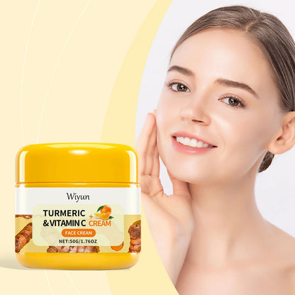 Turmeric Vitamin C Anti-Aging Cream Moisturizing Anti-Wrinkle Collagen Hyaluronic Acid Cream Skin Care Cosmetics 50g
