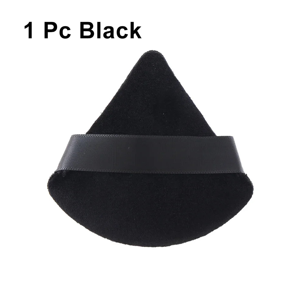 1/2 Pcs Triangle Velvet Powder Puff Flours Mini Face Makeup Sponge Cosmetics Soft Cotton Face Powder Puff Washable Lightweight