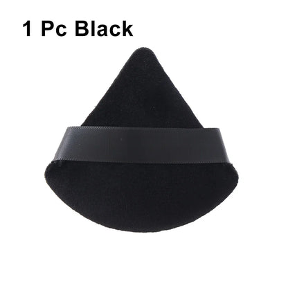 1/2 Pcs Triangle Velvet Powder Puff Flours Mini Face Makeup Sponge Cosmetics Soft Cotton Face Powder Puff Washable Lightweight