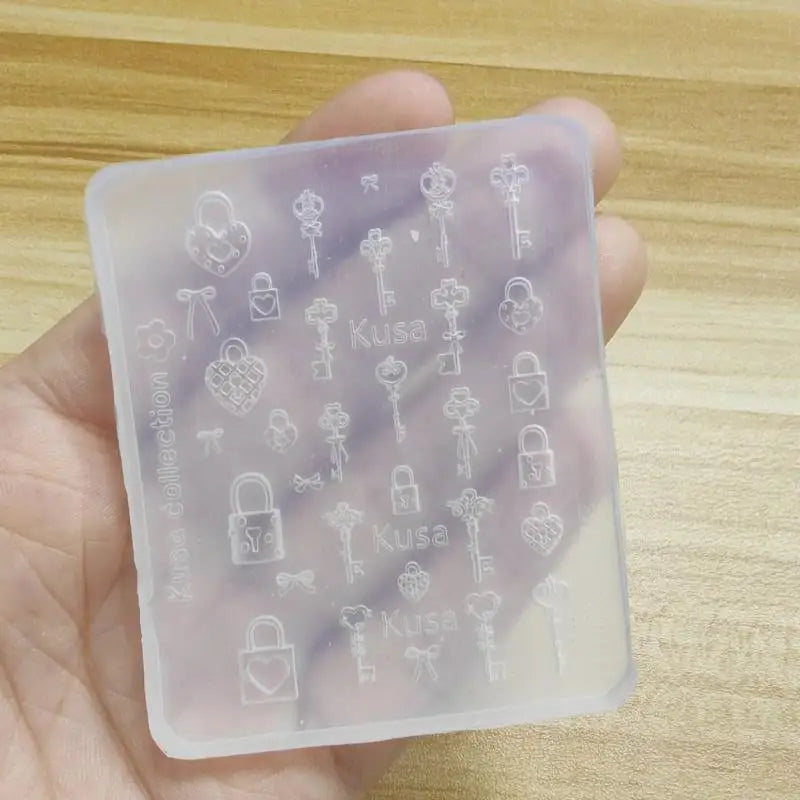 New3D Silicone Nail Mold Flower Bow Butterfly Nails Templates Transparent Mold DIY Nail Art Decor Stamping Plates Manicure Tools