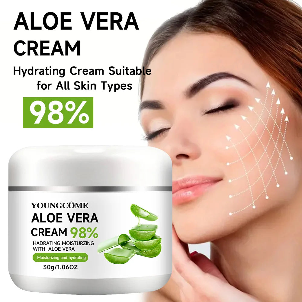 98% Aloe Vera Face Cream Moisturiser Facial Anti Aging Whitening Skin Care Repair Fade Fine Lines Wrinkle Remover Face Cream