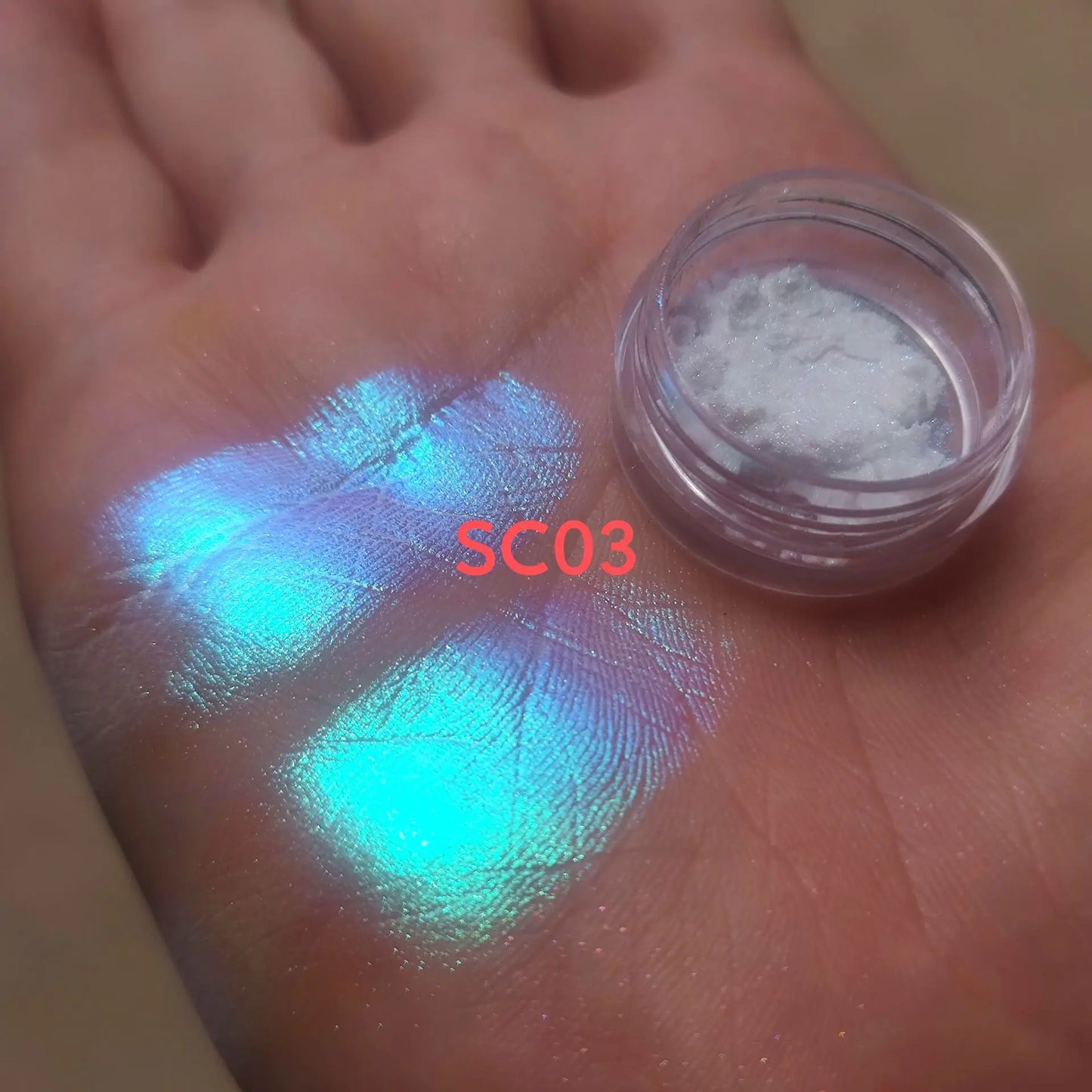 0.25g  White Chameleon Glitter Aurora Pigment Rainbow Highlights Multichrome Pigment Powder