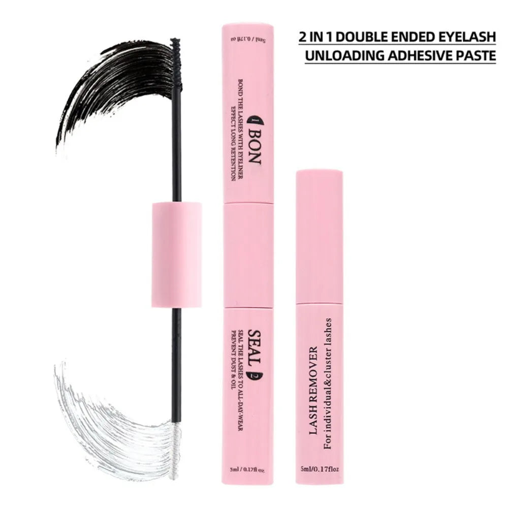Bond & Seal Eyelash Glue 72 Hours 2-in-1 DIY Clustered Eyelashes Latex Free Waterproof for Sensitive Extension Glue Makeup Tools