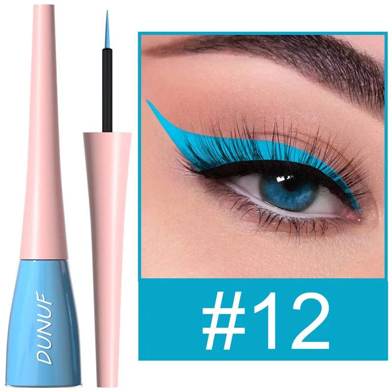 18 Colors Matte Colorful Liquid Eyeliner Pencil Waterproof Lasting Makeup Liquid Eye Liner Blue Green Yellow Eyes Cosmetics Pen