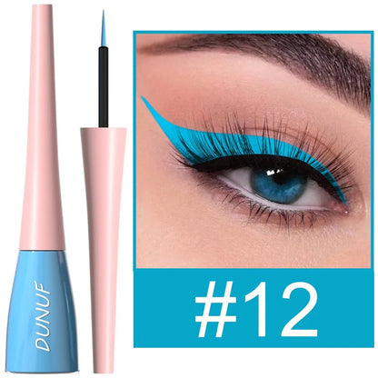 18 Colors Matte Colorful Liquid Eyeliner Pencil Waterproof Lasting Makeup Liquid Eye Liner Blue Green Yellow Eyes Cosmetics Pen