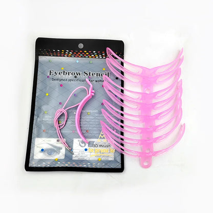 8 In 1 Reusable Eyebrow Stencil Beauty Makeup Brow Stamp Template Eyebrows Shape Set Eye Brow Makeup Tools