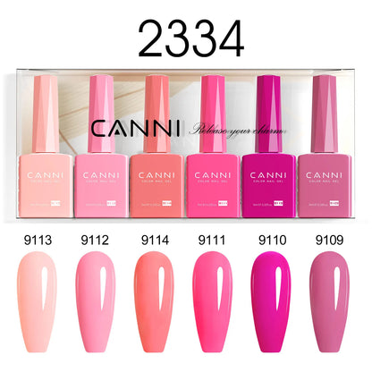 9ml CANNI TPO FREE HEMA FREE Ultra Consistency Nail Gel Polish Set Round Brush Semi Permanent Soak Off UV LED Gel Nail Kit