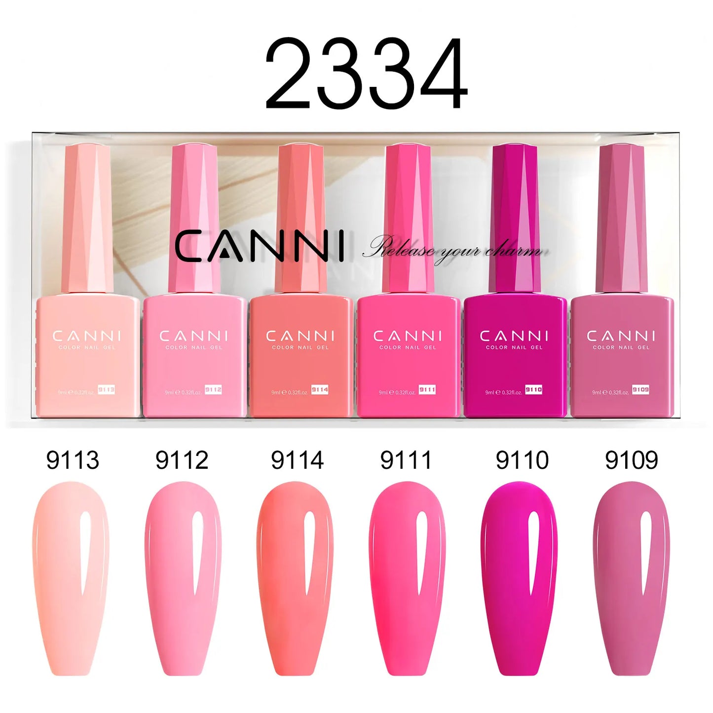 9ml CANNI TPO FREE HEMA FREE Ultra Consistency Nail Gel Polish Set Round Brush Semi Permanent Soak Off UV LED Gel Nail Kit