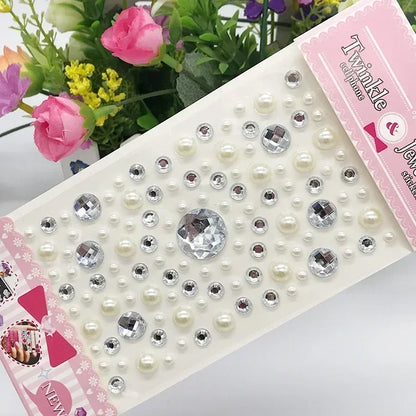 Rhinestone Acrylic Face Decoration Sticker Party Eyes Makeup Crystal Self-adhesive DIY Sticker Girls Face Diamond Tattoo Sticker