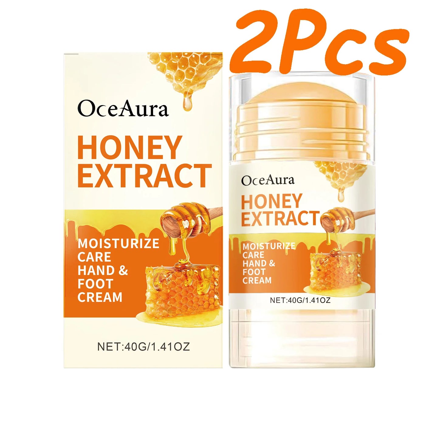 Honey Foot Care Cream Stick Nourishing Balm for Dry Cracked Feet Heel Exfoliation Softening Skin Ultra-Hydrating Hand Foot Balm