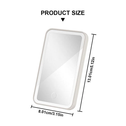 SEAMETAL Car Interior Mirrors Sun Visor Plate LED Makeup Mirror for Girls Women Rechargeable Fill Light Universal Vanity Mirror