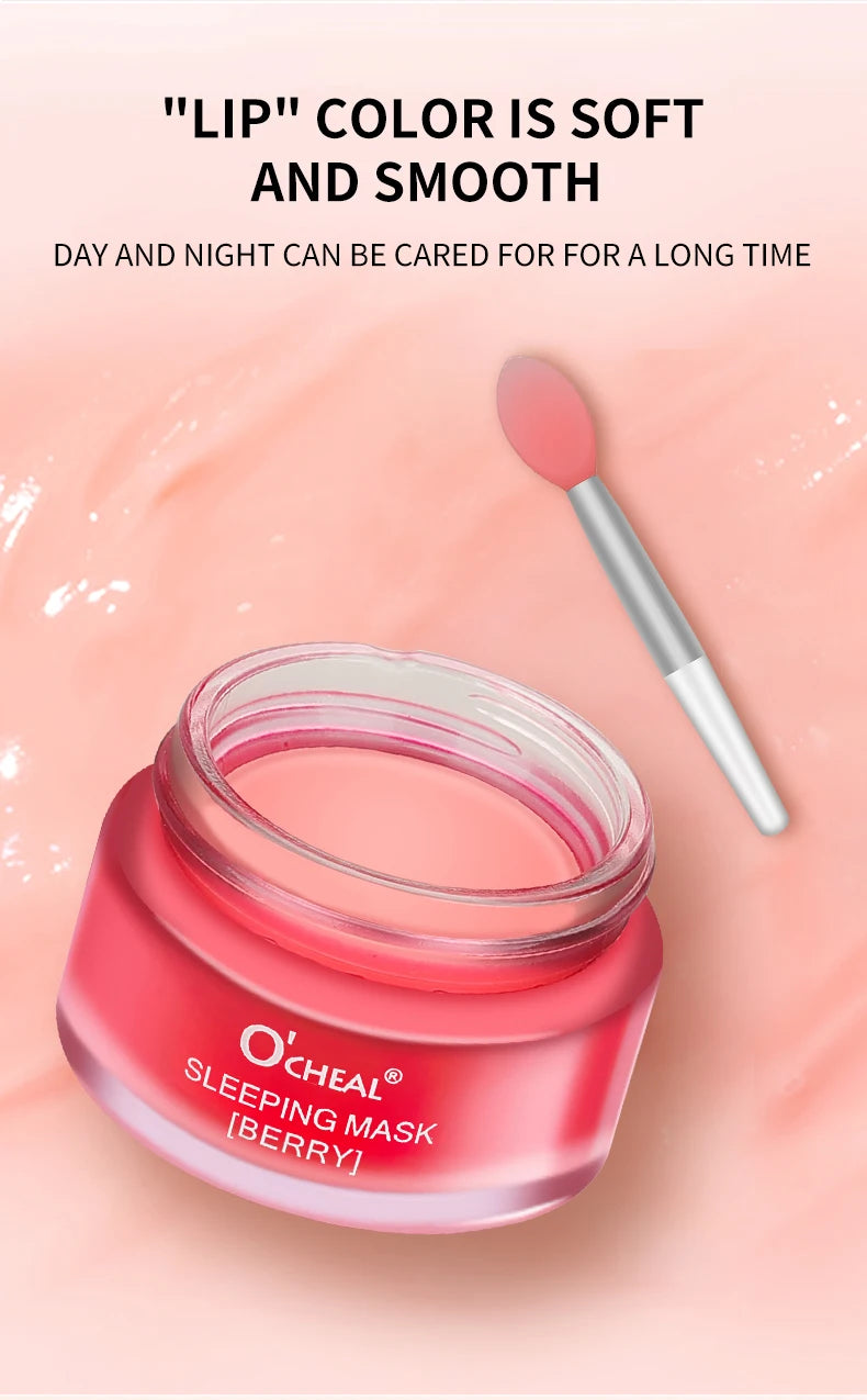 O'CHEAL 1 Pcs Sleeping Mask Maintenance Moisturizing Lip Gloss Mask Cream Plump Lips Serum Care Nourishing Lip Mask Balm