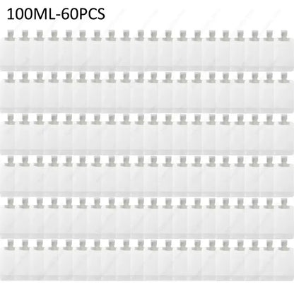 10-60pcs Refillable Packaging Bags Travel Essentials Lotion Cosmetics Shampoo Shower Gel Portable Bags Makeup Fluid Bottles