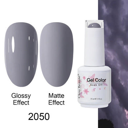 Clou Beaute 15ml Nail Gel Polish Warm Color Dark Red Brown Semi Permanent Nail Art Manicure Soak Off LED UV Varnishes Lacquer