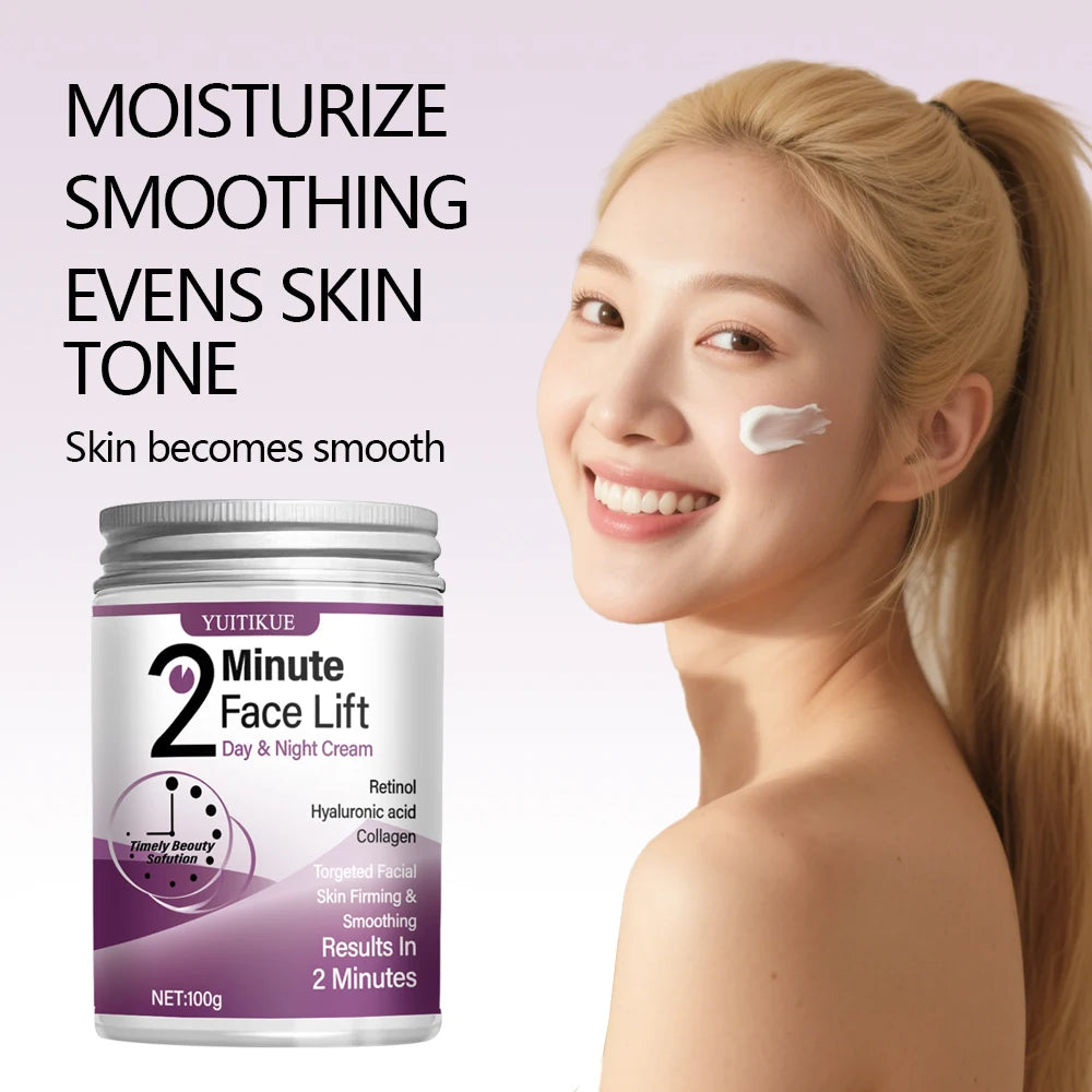 YUITIKUE Instant Face Lift Cream - Retinol, Hyaluronic Acid, Collagen, For Firm & Smooth Skin, 100g