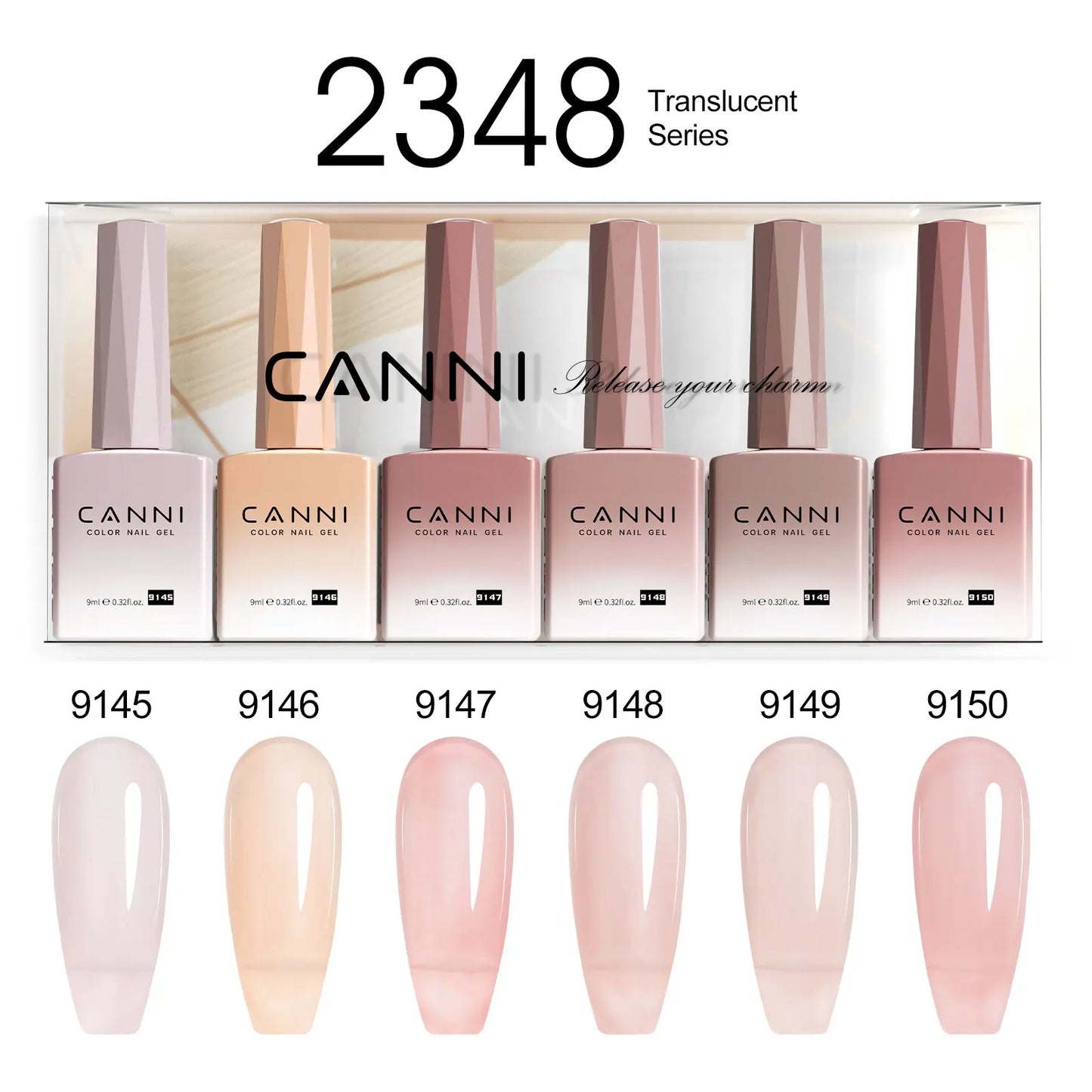 9ml CANNI TPO FREE HEMA FREE Ultra Consistency Nail Gel Polish Set Round Brush Semi Permanent Soak Off UV LED Gel Nail Kit