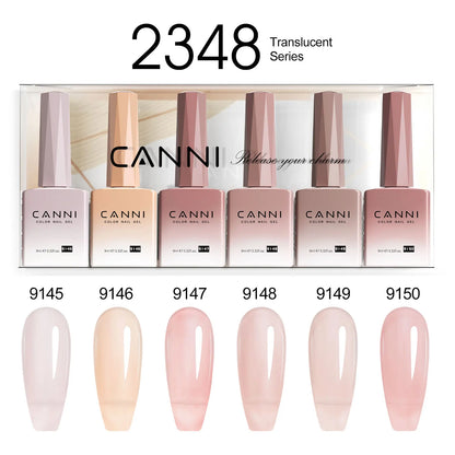 9ml CANNI TPO FREE HEMA FREE Ultra Consistency Nail Gel Polish Set Round Brush Semi Permanent Soak Off UV LED Gel Nail Kit