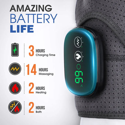 Electric Heating Shoulder Massage Back Shoulder Brace Shoulder Support Adjustable Led Hot Compress Heating Belt
