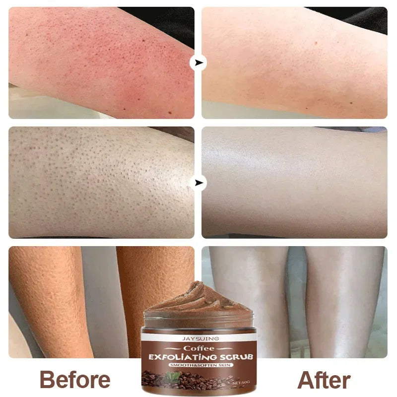 Exfoliating Whitening  Coffee Body Scrub Cream Underarm Knee Melanin Pigmentation Whitening Remove Dead Skin Shower Scrub Car