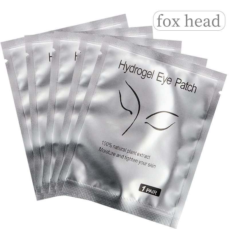 50 Pairs Eyelash Extension U-shaped Incision Gel Paper Patches Grafting False Lashes Under Eye Pad Stickers Tips Makeup Tools