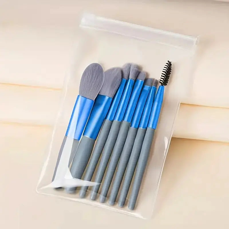 Portable 8Pcs Makeup Brush Set Soft Makeup Concealer Brush Blush Loose Powder Brush Eye Shadow Foundation Brush Beauty Tools