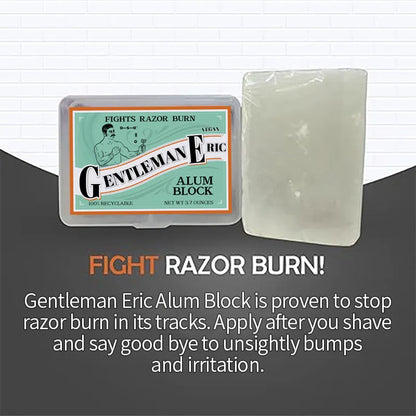 3.7oz Alum Block in Plastic Case Travel Shaving Styptic Relief Aftershave Shave Stone Natural Alum Block Deodorant Aluminum Free
