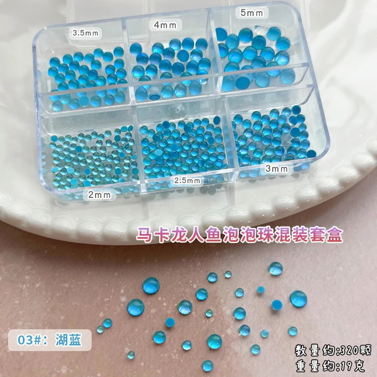 Gun Black Square Rivet Metal Round Ball Cone Alloy Fork Spoon Punk Stars Bowknot Pearl Nail Art Accessories Decorations Manicure