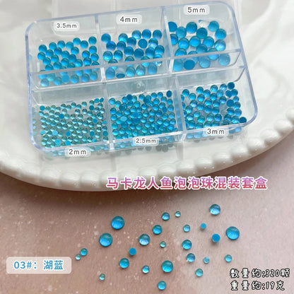 Gun Black Square Rivet Metal Round Ball Cone Alloy Fork Spoon Punk Stars Bowknot Pearl Nail Art Accessories Decorations Manicure