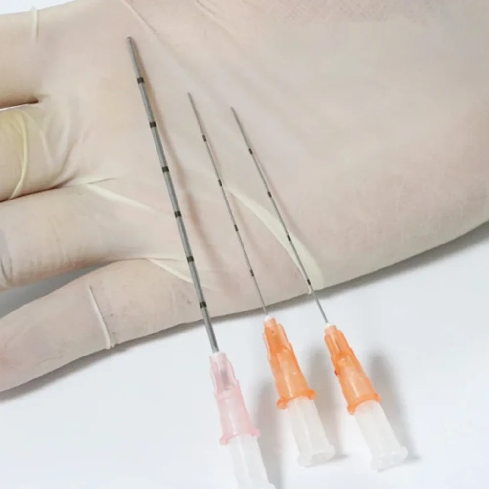 50PCS Sterile Microcannula 18g 21g 22g 23g 25g 27g 30g Blunt Tip Piercing Needles For Hypodermic Filler Injection 25/38/50/70mm