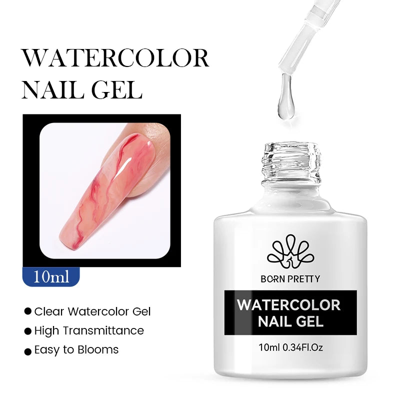 BORN PRETTY 10ml Nude Pink Gel Nail Polish Varnis Semi Permanent Nail Gel Varnish Soak Off UV Gel for Valentine's Day Gift Nails