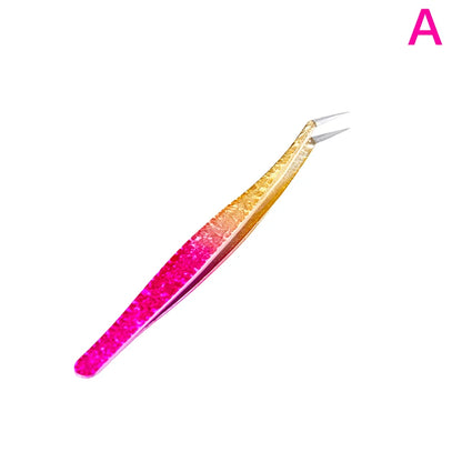 1 Pc Eyelash Tweezers Ice Flower Anti-static 3D Accurate Eyebrow Grafting False Lashes Extension Supplies Makeup Tweezer Tools