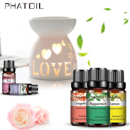 10ml Lavender Essential Oils Pure Natural for Diffuser humidifier Aromatherapy Jasmine Vanilla Aroma Oil for Skin Care, DIY Soap