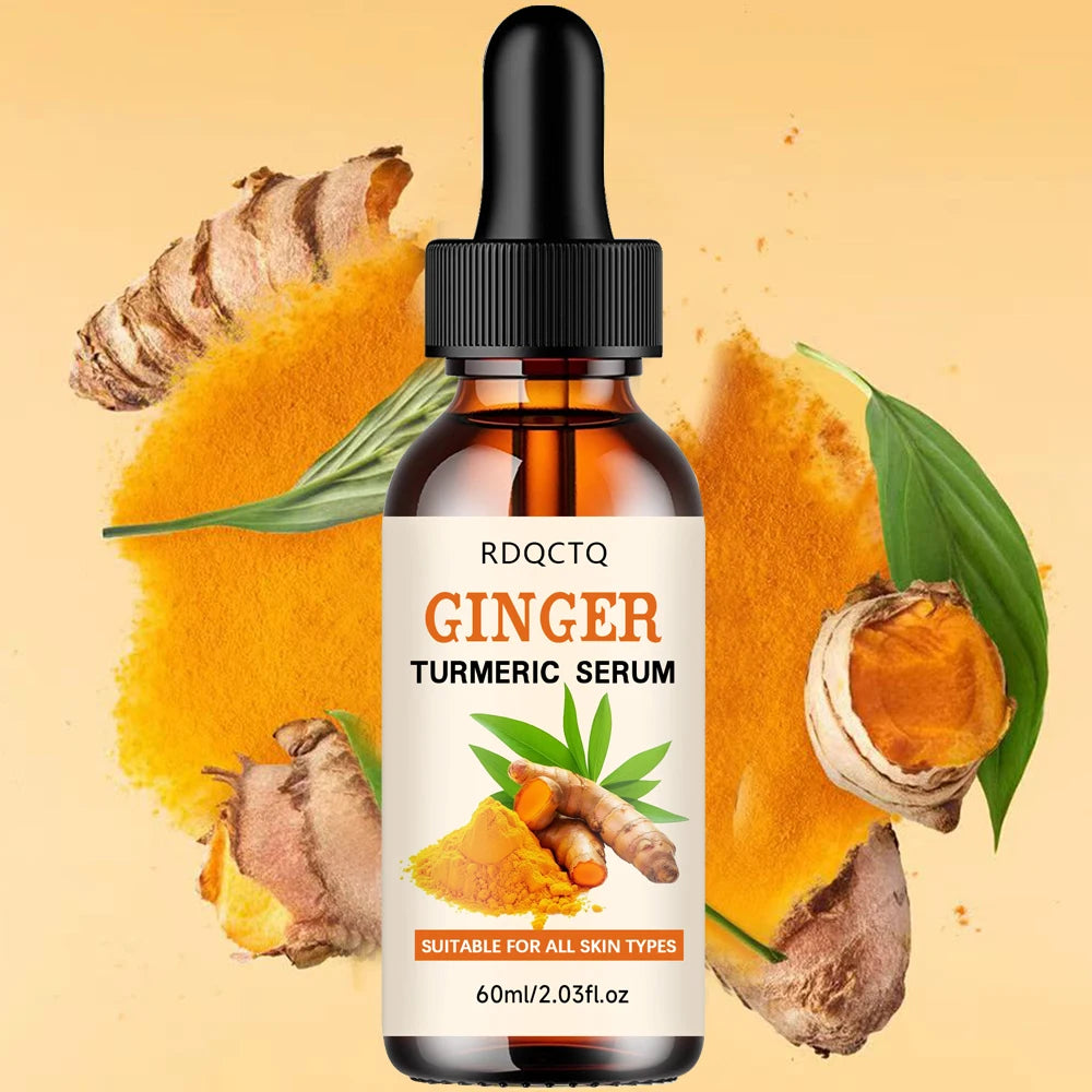 Turmeric Face Serum Anti-Oxidation Dark Spot Corrector Facial Brightening Skin Care Serum for Clearer Smoother Skin