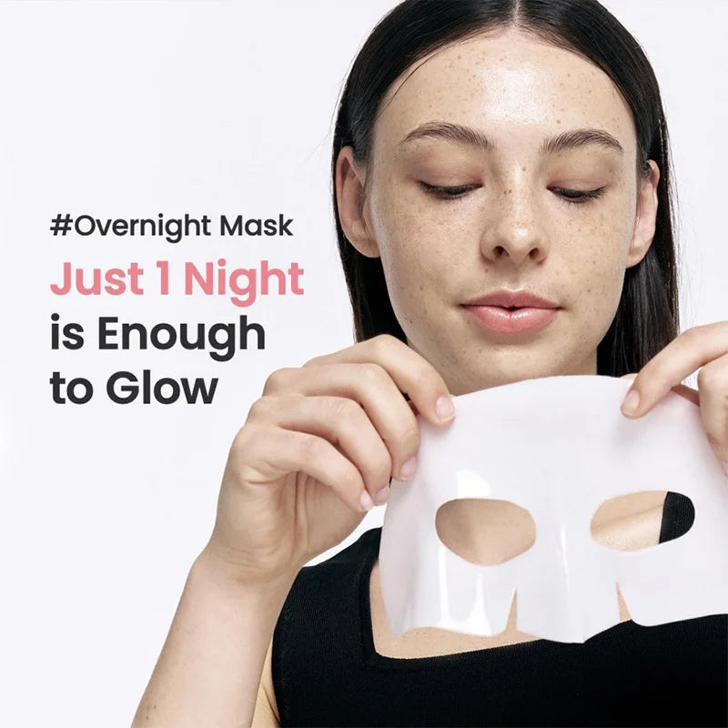 10Pcs Collagen Moisturizing Facial Mask Shrink Pores Deep Hydrating Overnight Anti Wrinkle Face Mask Brightening Skin Care
