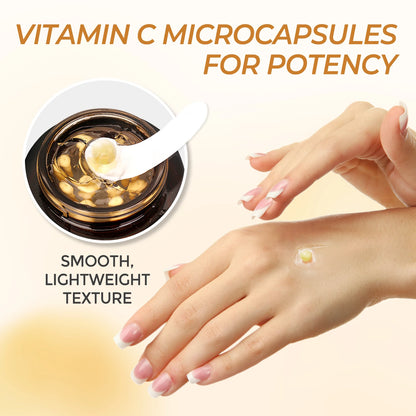 Deep Vitamin C Golden Capsule Hydrating Face Moisturizer, Antioxidant Protection, Lightweight Daily Skincare Original Korean