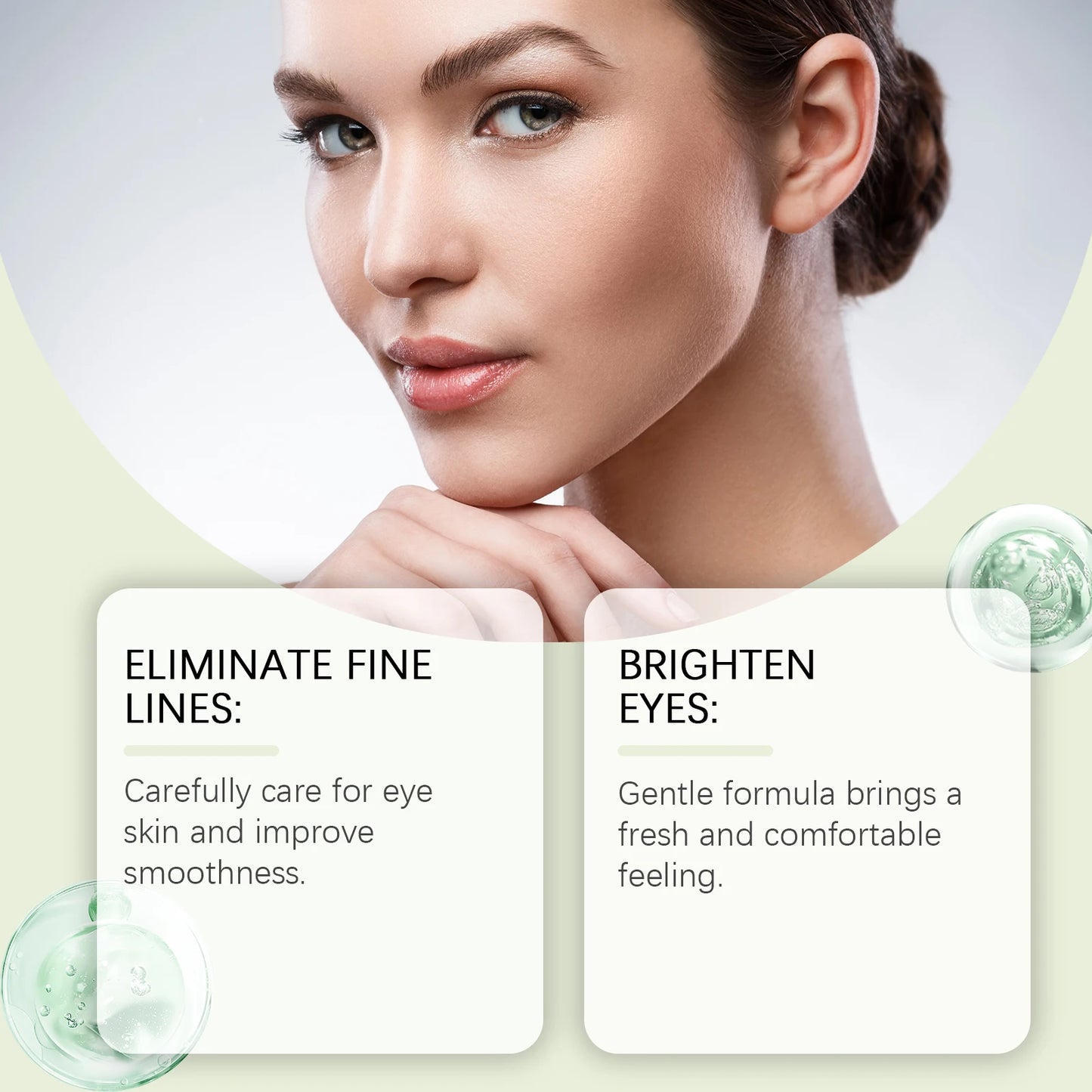 HOYGI Collagen Eye Serum Anti Puffiness Eye Bags Anti Dark Circles Moisturizing Tightening Reduce Fine Lines Skin Care Roller