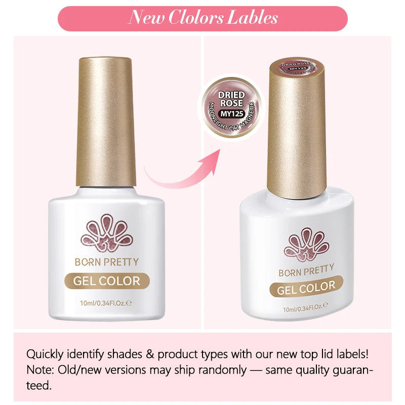 BORN PRETTY 10ml Water Light Cat Magnetic Gel for Autumn Winter Naills Semi Permanent Soak Off UV Gel Manicure Nail Art Varnish