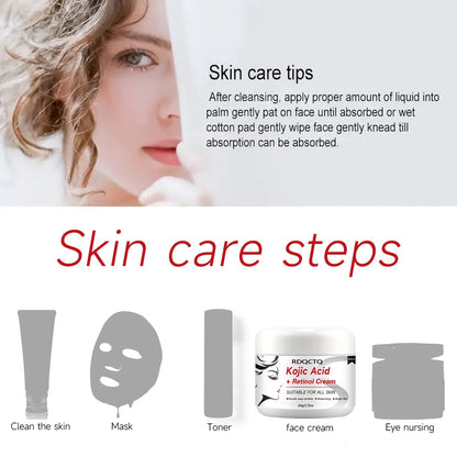Kojic Acid & Retinol Face Cream: Gentle Hydration for Smooth, Radiant Skin – Daily Moisturizer for All Skin Types 30/60g