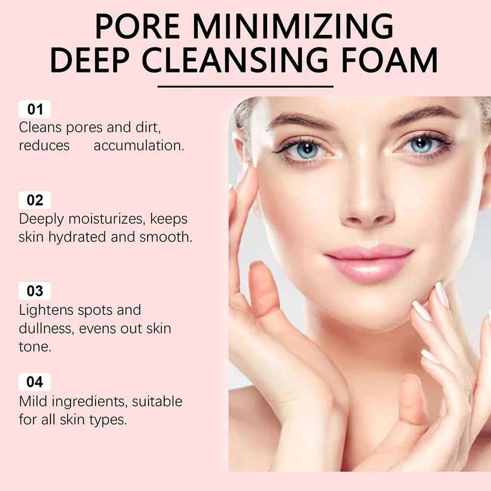 Soothing Centella Asiatica Mild Deep Cleansing Foam Cleanser - Remove Pore Oil Control Exfoliating Refresh Facial Skincare