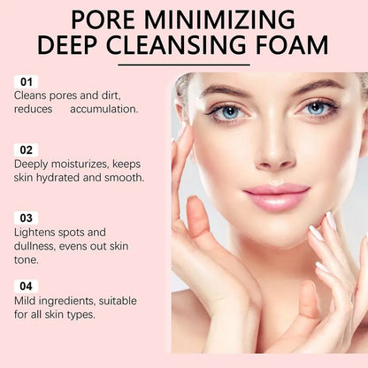 Soothing Centella Asiatica Mild Deep Cleansing Foam Cleanser - Remove Pore Oil Control Exfoliating Refresh Facial Skincare