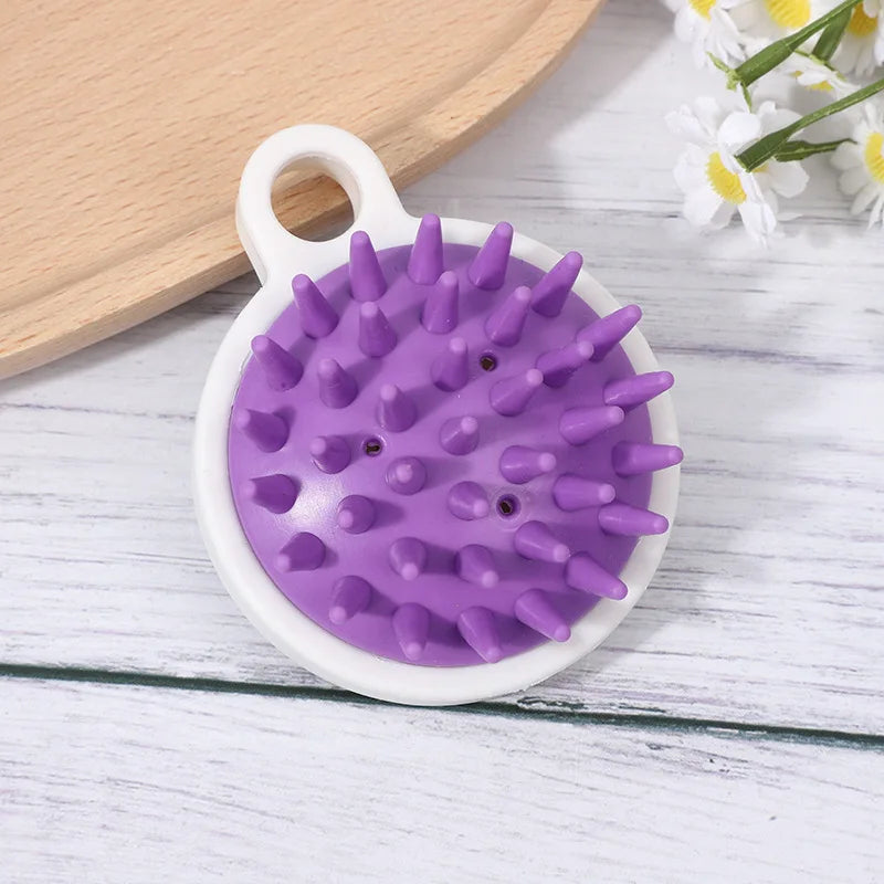New crystal clear shampoo brush scalp massager hair growth shampoo brush silicone head massage brush home cleaning massage