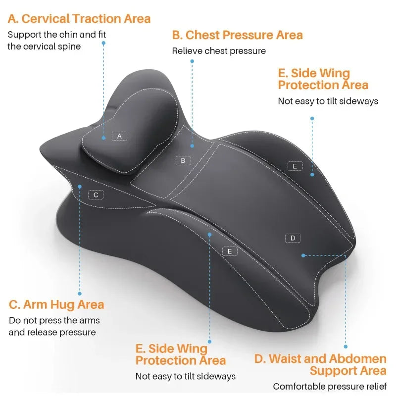 New Multi-Positional Wedge Pillow Memory Foam Ergonomic Prone Pillow with Removable Cover Couple Bed Pillow for Body Pain Relief