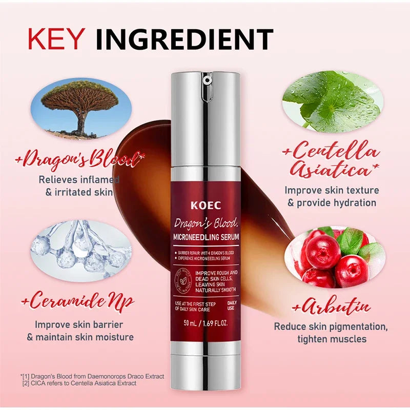 Korean Centella Asiatica Extract Soothes Moisturize Soft Firm Brighten Repair Skin Facial Collagen Microneedle Essence Lotion