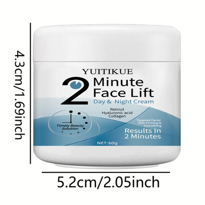 YUITIKUE Minute Face Lift Cream with Retinol & Hyaluronic Acid - Firms, Lifts & Evens Skin Tone, Day & Night, 100g