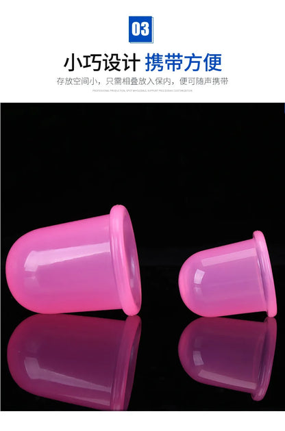 Vacuum Cupping Glass Jar Cellulite Massager For Face Acupuncture Facial Suction Cups Face Neck Lift Skin Scraping Beauty Tool
